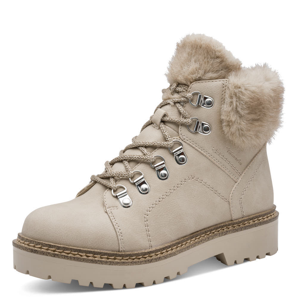 Tamaris Damen Stiefelette Winterstiefel beige