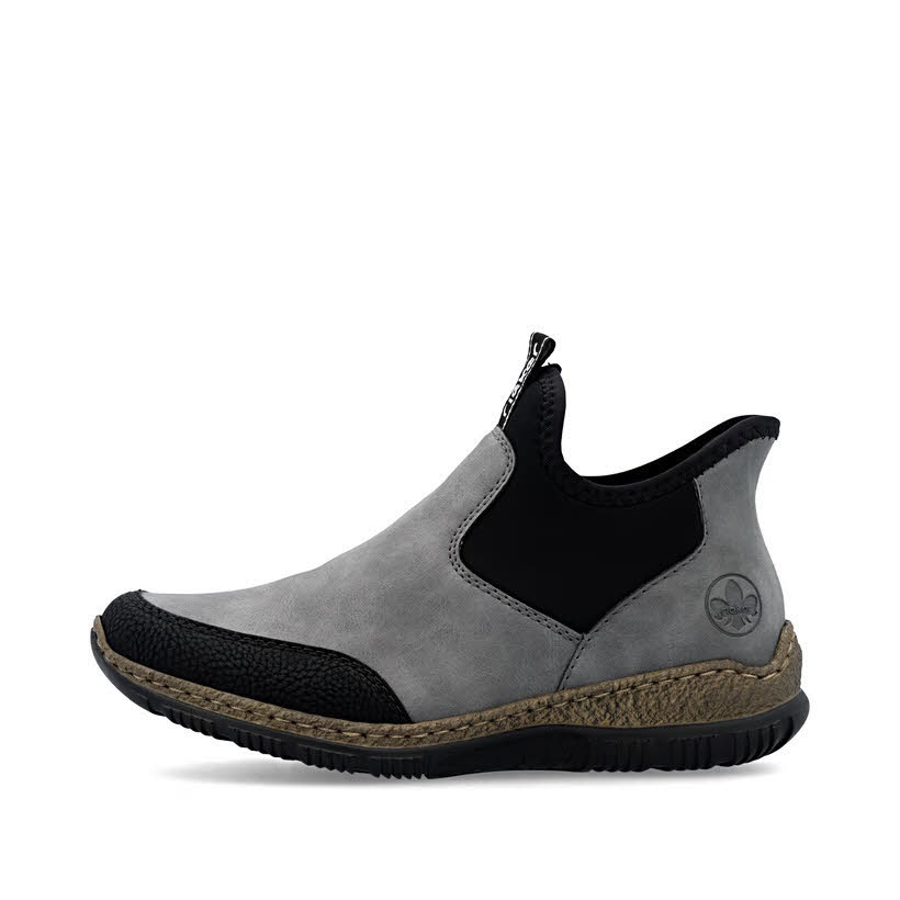 Rieker HWK Damen Stiefel Kurzstiefel grau/schwarz