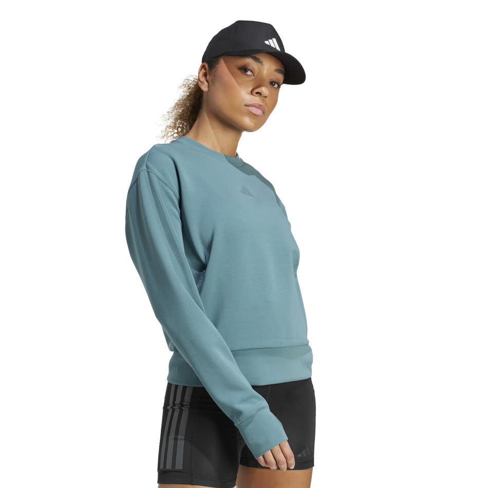 adidas Designed-for-Training Warm-Up Sweatshirt Damen Fitness Sweat blau