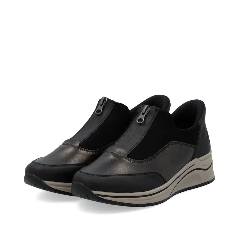Rieker HWK Damen Halbschuhe Slipper braun