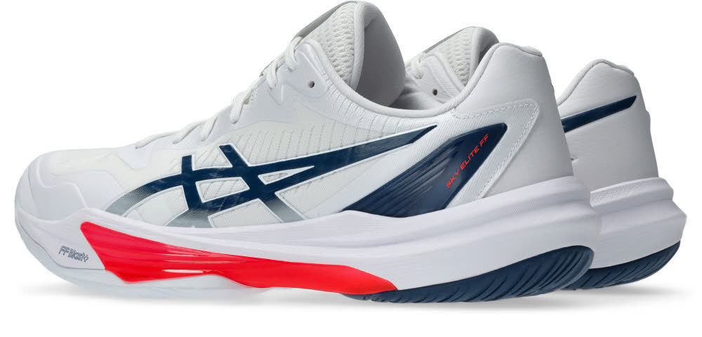 Asics SKY ELITE FF 3 Herren Hallenschuhe Trainingsschuhe weiß/blau/rot