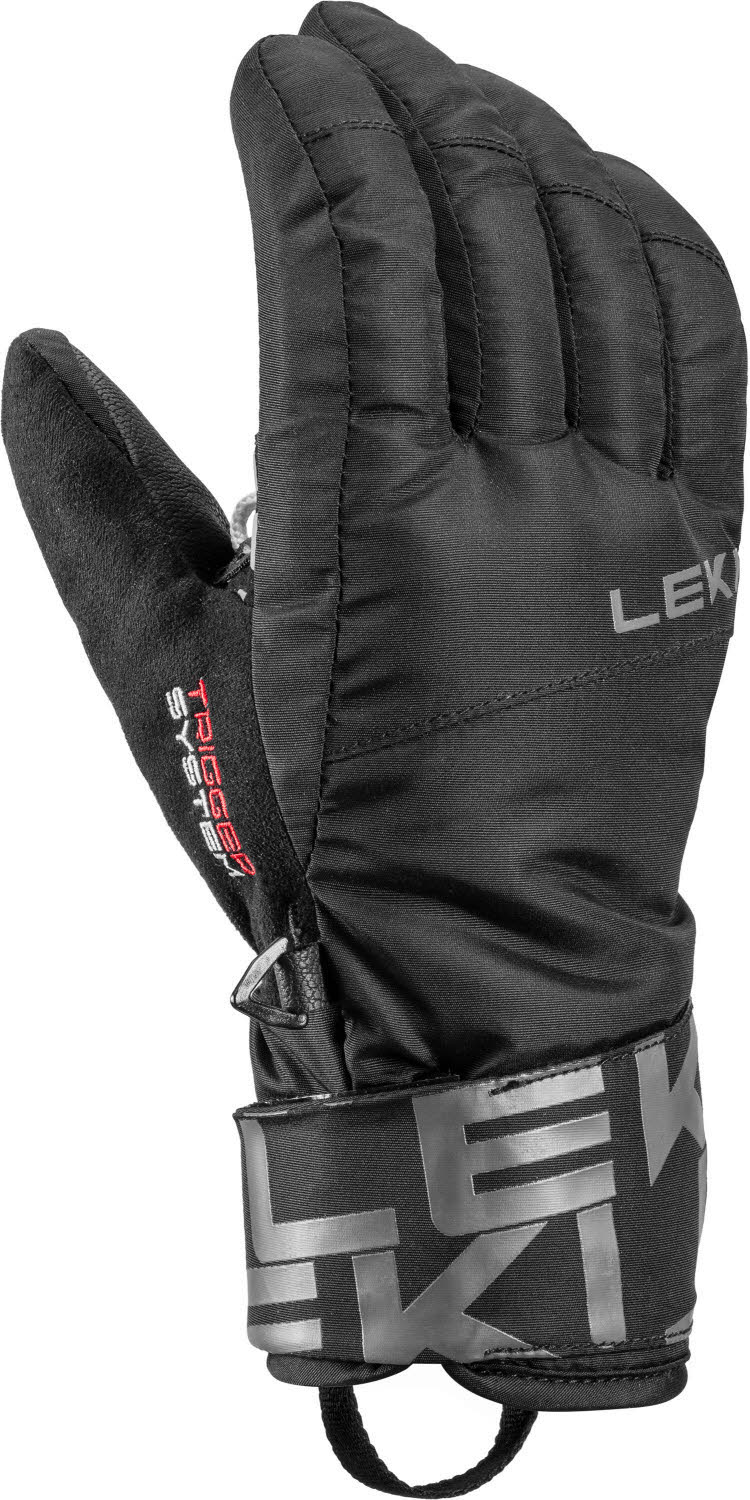 Leki Air Swtch 3D Junior Kinder Skihandschuhe Fingerlinge schwarz/grau