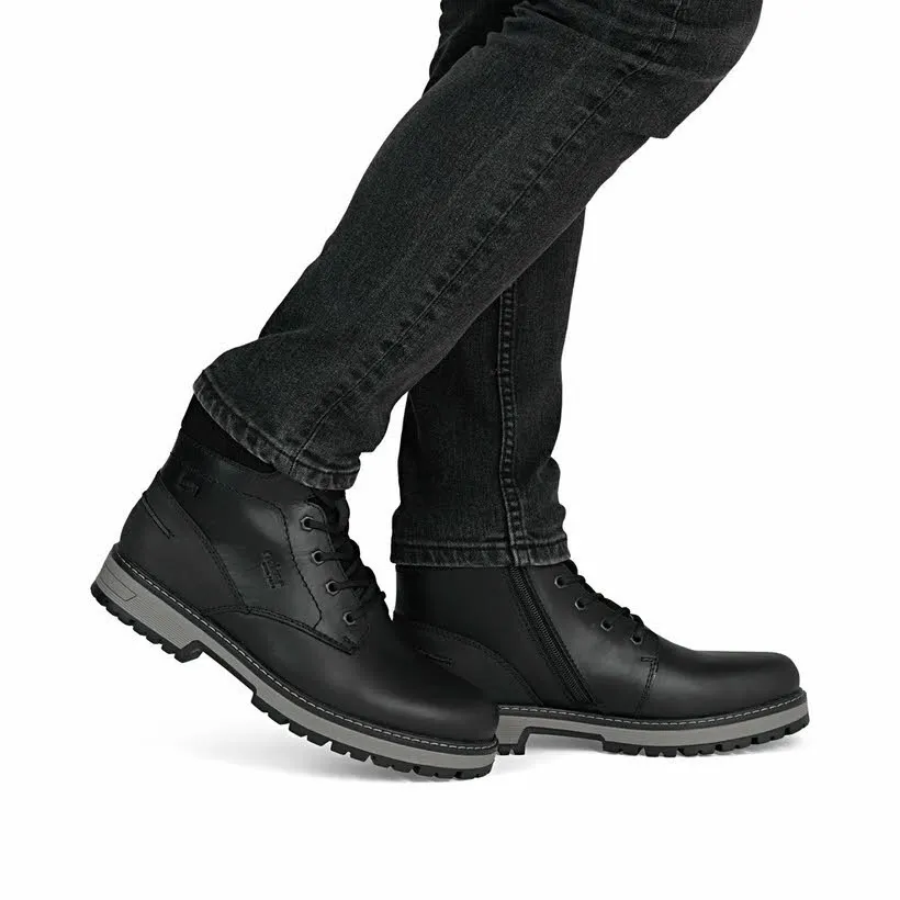 Rieker Schnürstiefel Herren schwarz