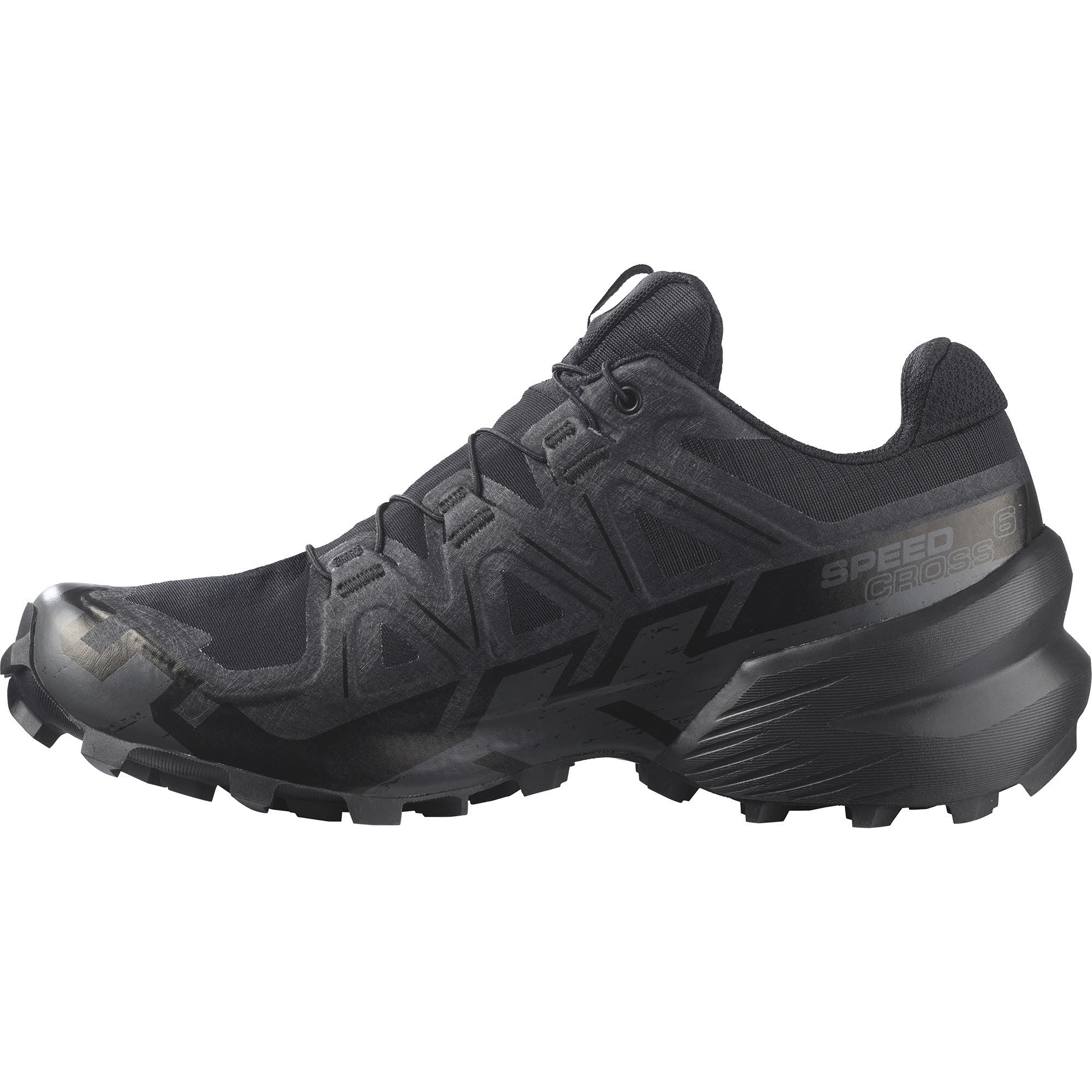 Salomon Speedcross 6 GTX Trailrunning-Schuhe mit Quicklace Wetterfest Damen Schwarz