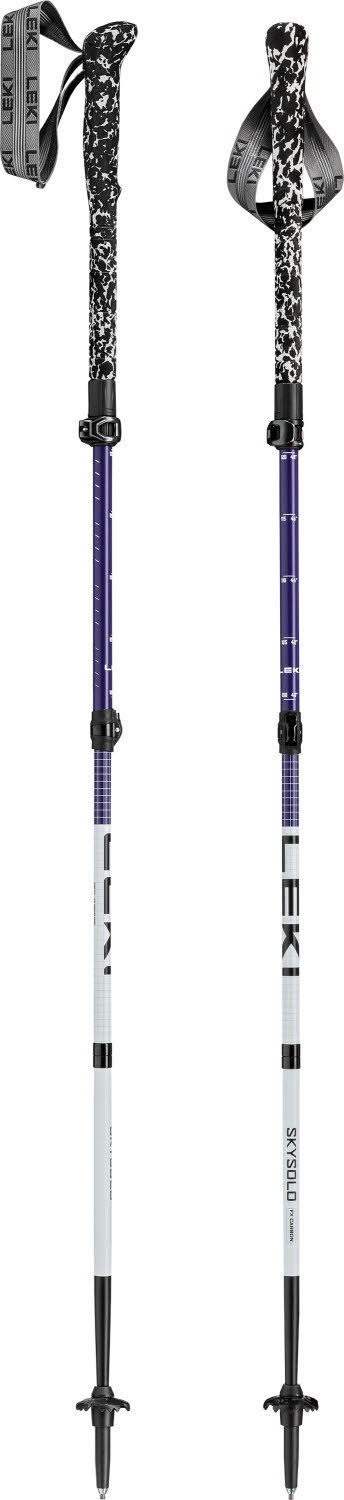 Leki Skysolo FX Carbon Unisex Trekkingstöcke verstellbar Vario weiß/violett