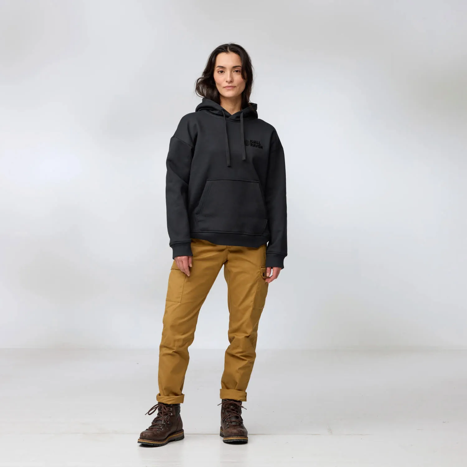 Fjällräven Classic Hoodie W Damen Kapuzenpullover schwarz