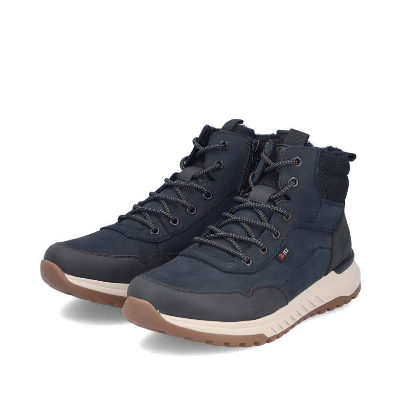 Rieker Herren Schnürstiefel Kurzstiefel pazifik/schwarz