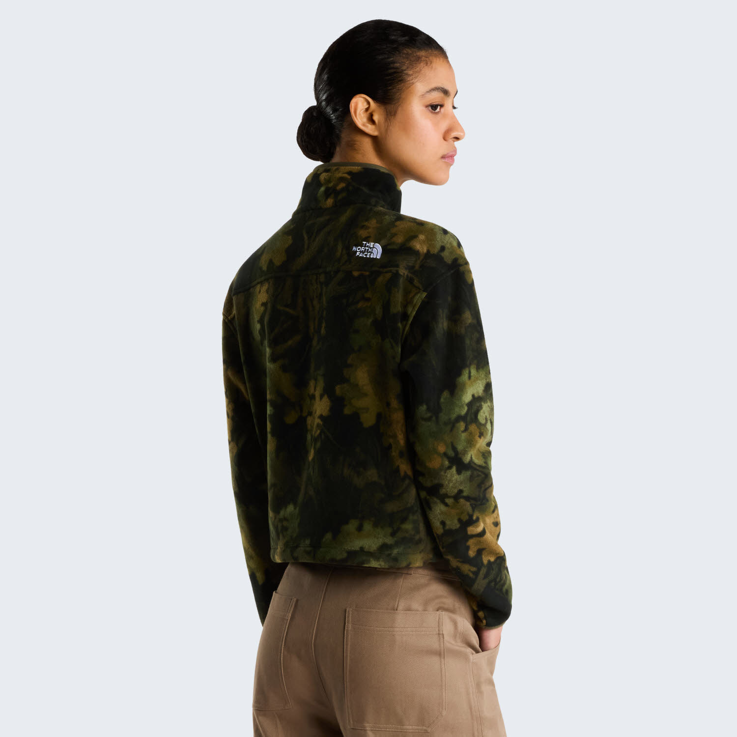 THE NORTH FACE DA NOVELTY LOGO GLACIER 1/4 ZIP - PRINT Fleecepulli Damen Woodland Green Yosem