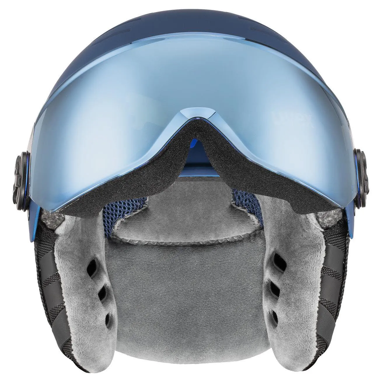 Uvex rocket jr visor Skihelm Visier Helmset Kinder blau grün