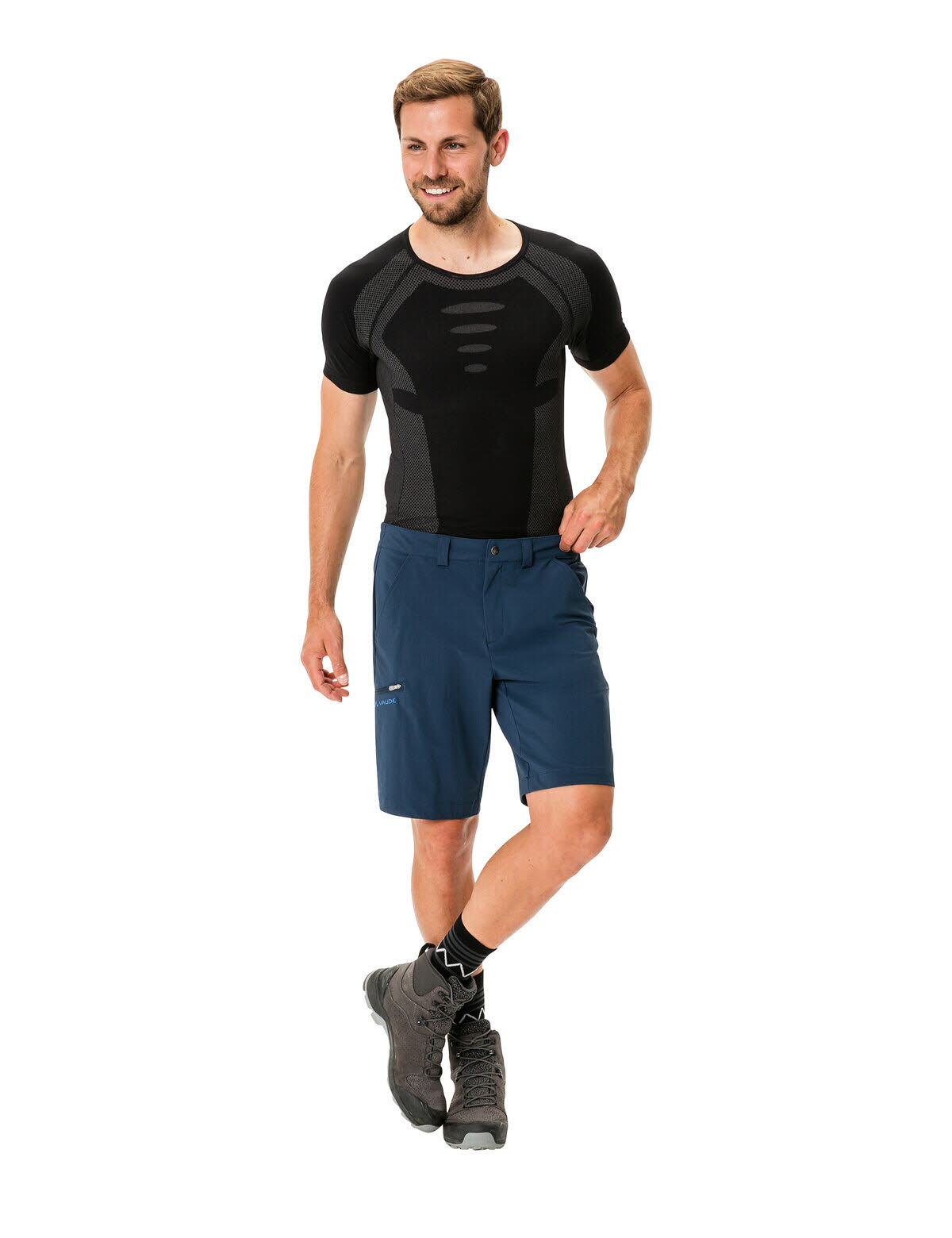 Vaude Men's Farley Stretch Bermuda II Wanderhose Herren dunkelblau