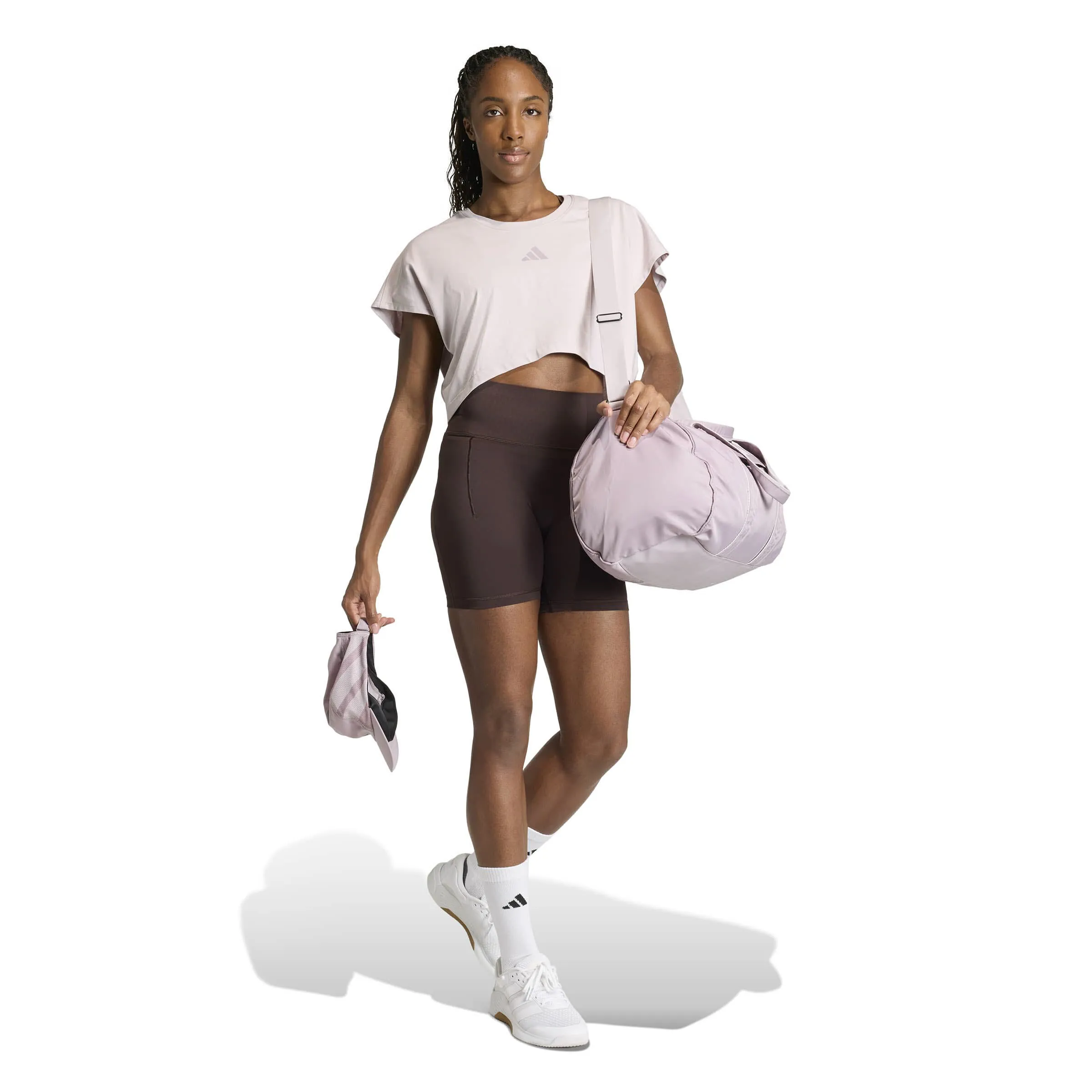Adidas Optimé Short Leggings Damen Fitnessshorts braun