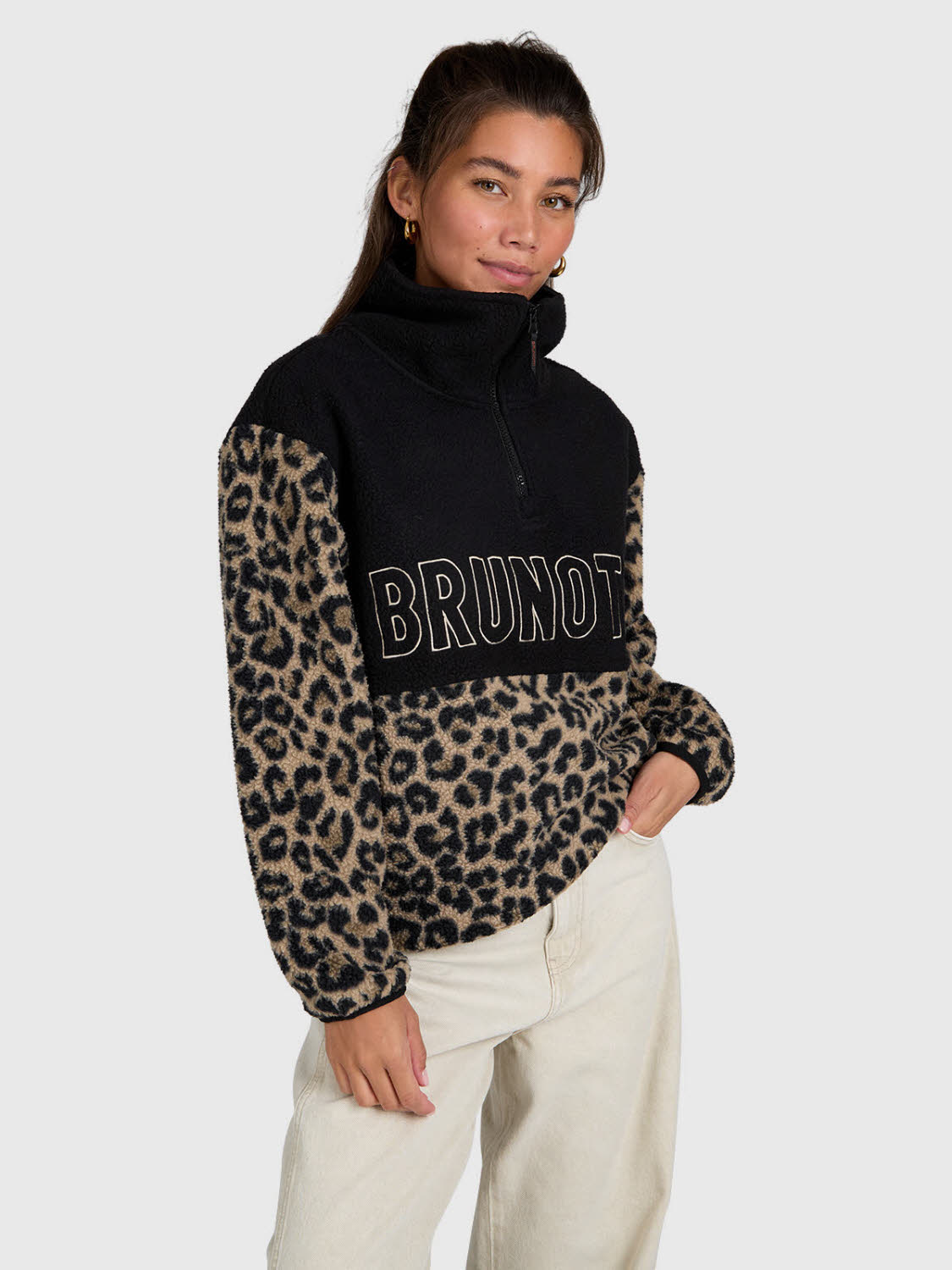 BRUNOTTI DA Chondra-Print Fleece Damen Fleecepulli multicolour/wild thing fungi