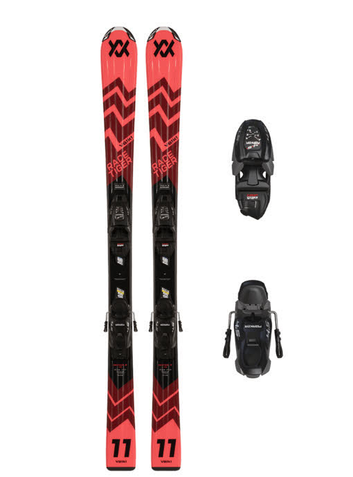 Völkl RACETIGER JR RED+4.5 VMOTION JR BLK (100-120cm) Kinder-Ski 24/25 rot