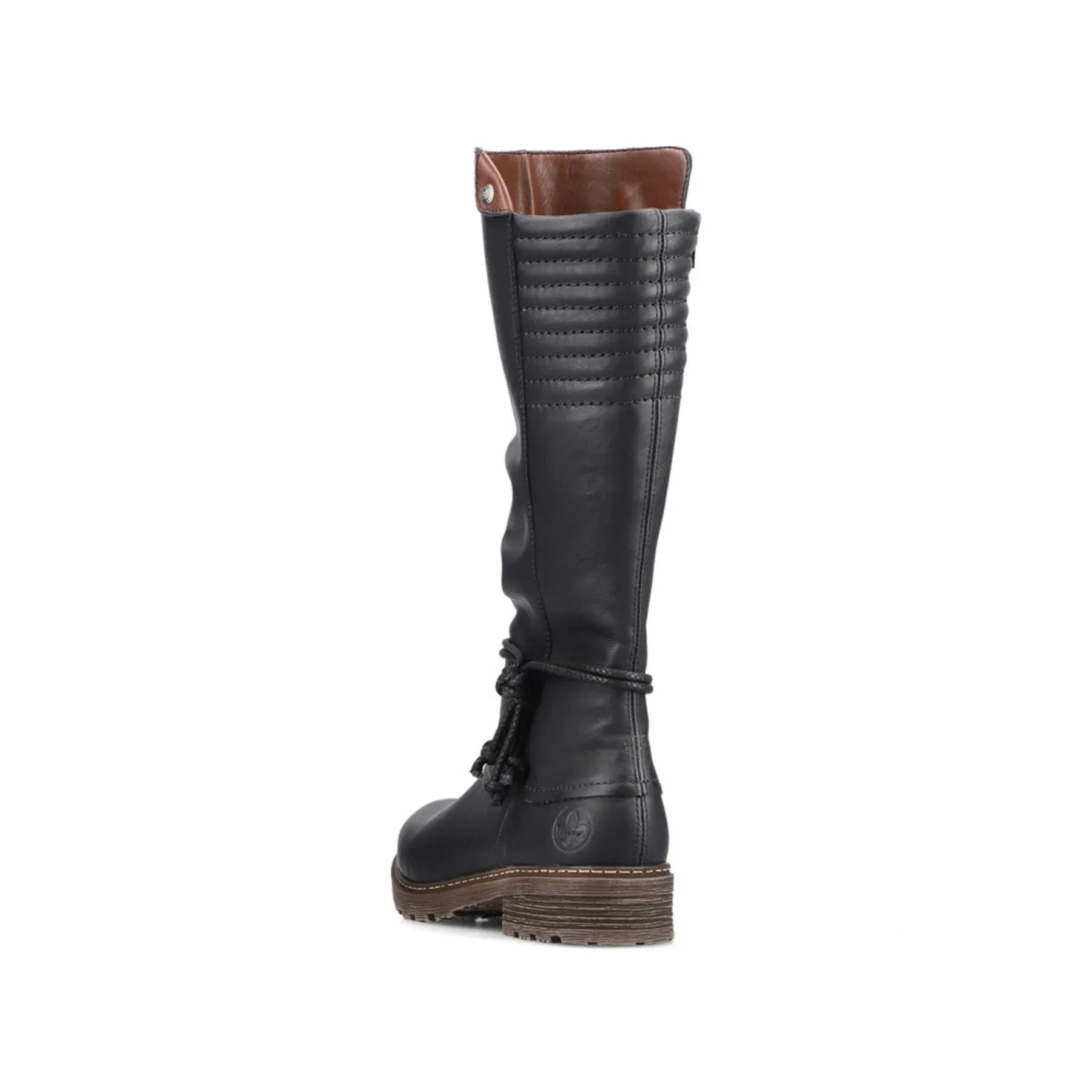 Rieker HWK Damen Stiefel gefüttert Hochschaftstiefel Modeschuh schwarz NEU