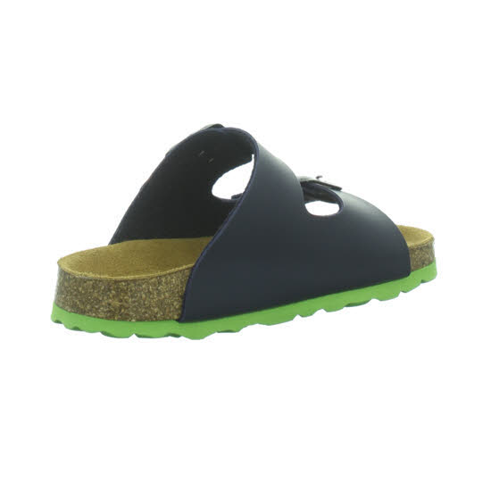 Longo Pantoletten Jungen Schnallenschuh blau NEU