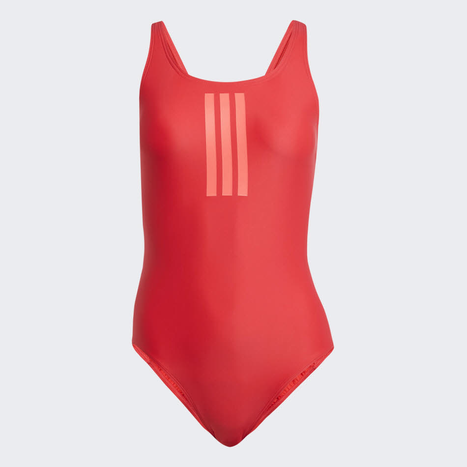 adidas 3-Streifen V-Back Damen Badeanzug rot