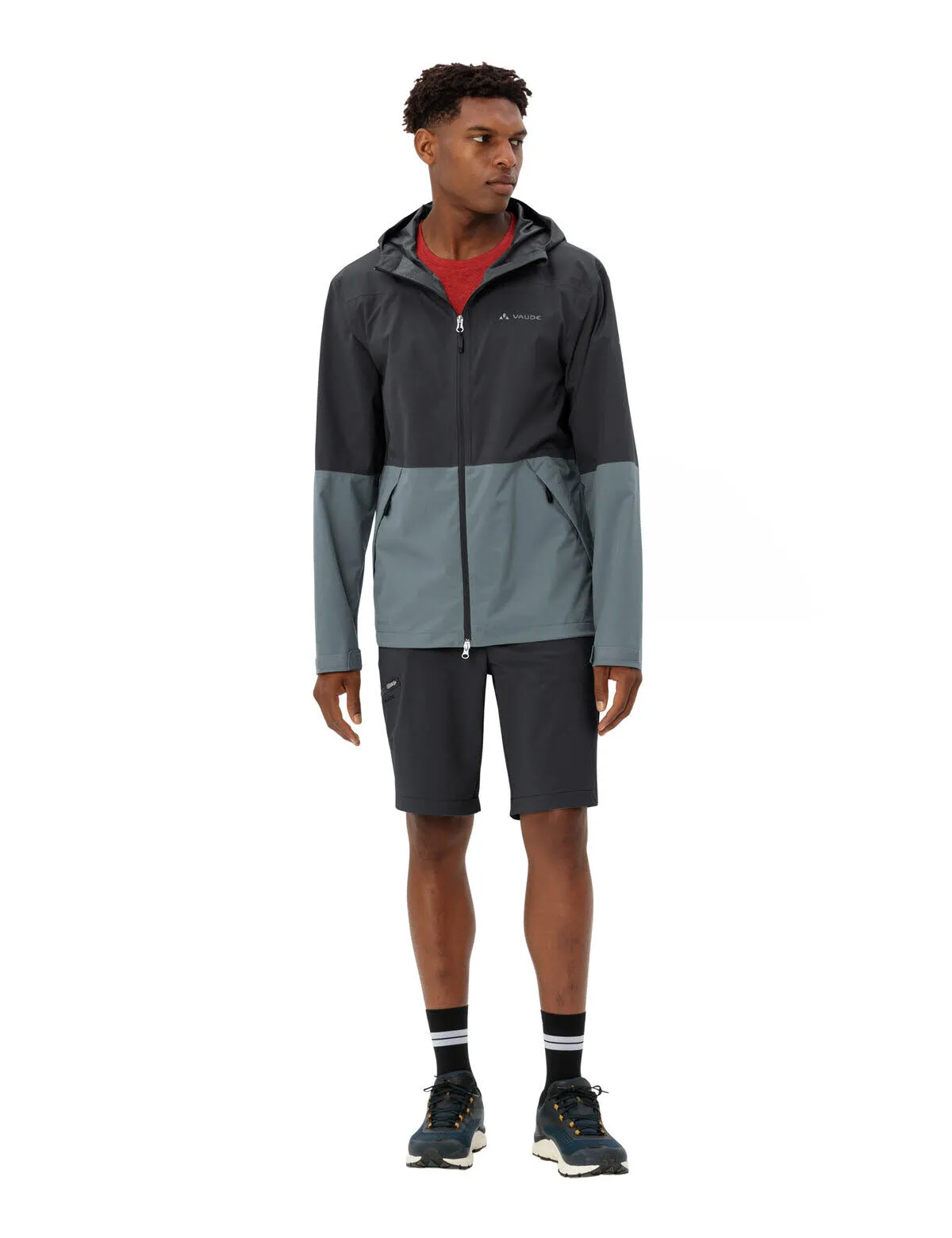 Vaude Men's Neyland 2.5L Jacket Regenjacke Herren grau schwarz