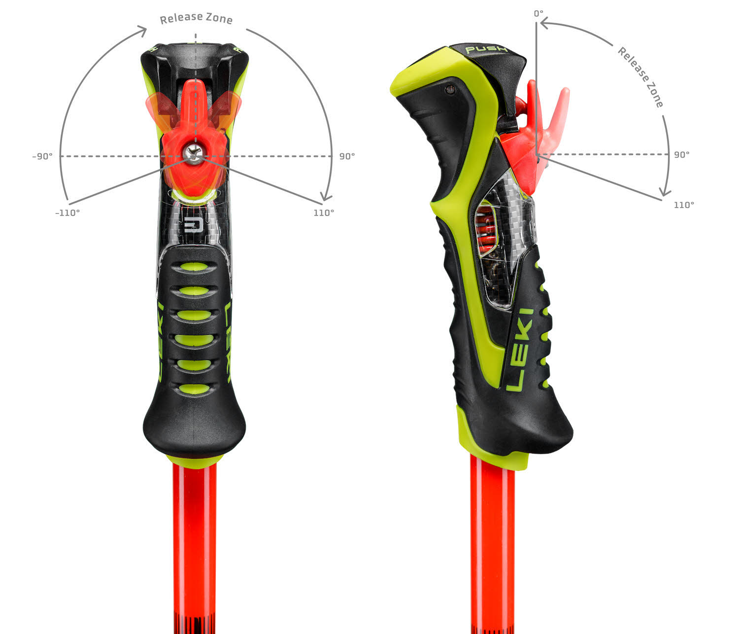 Leki WCR Pro Lite SL TR Unisex Skistöcke Ski Poles rot/violett