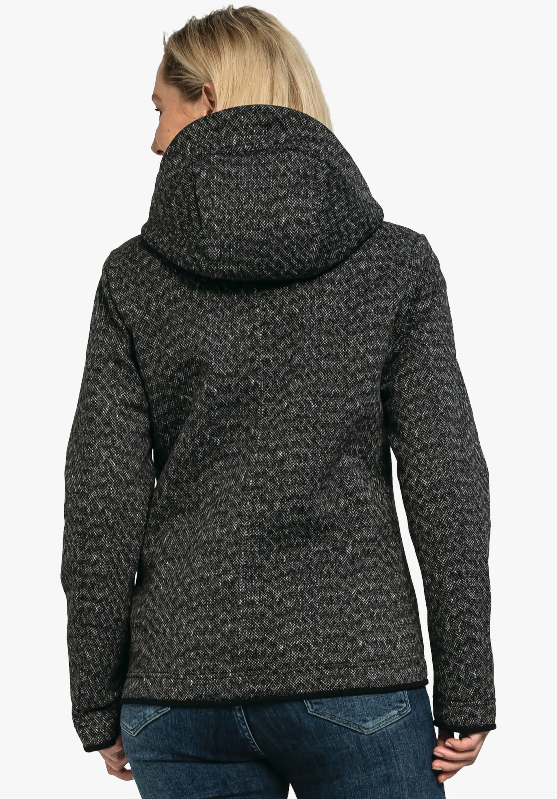 Schöffel Aurora L Damen Fleecejacke Kapuzenjacke schwarz