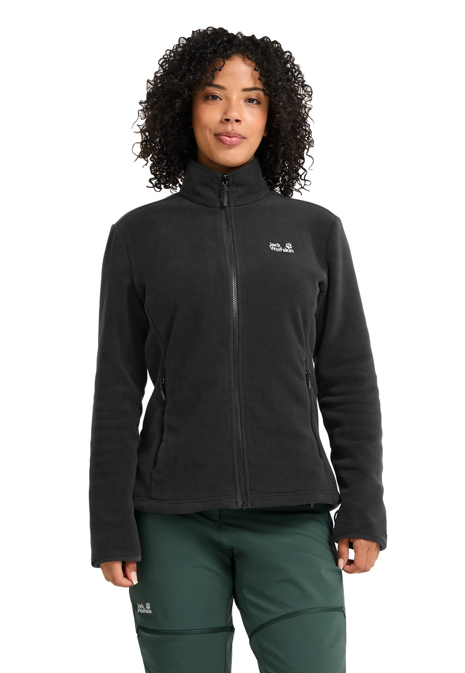 Jack Wolfskin TAUNUS 200 FZ Damen Fleecejacke Midlayer schwarz