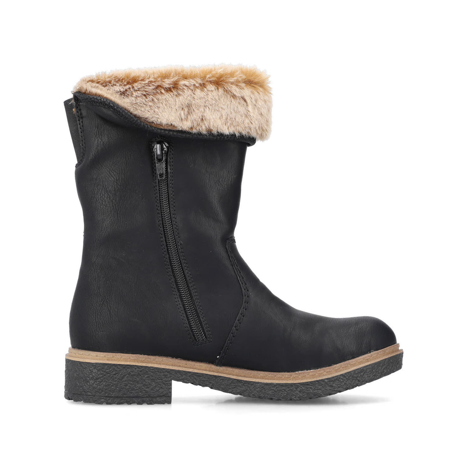 Rieker HWK Damen Stiefel Damen Hochschaftstiefel Winterstiefel schwarz