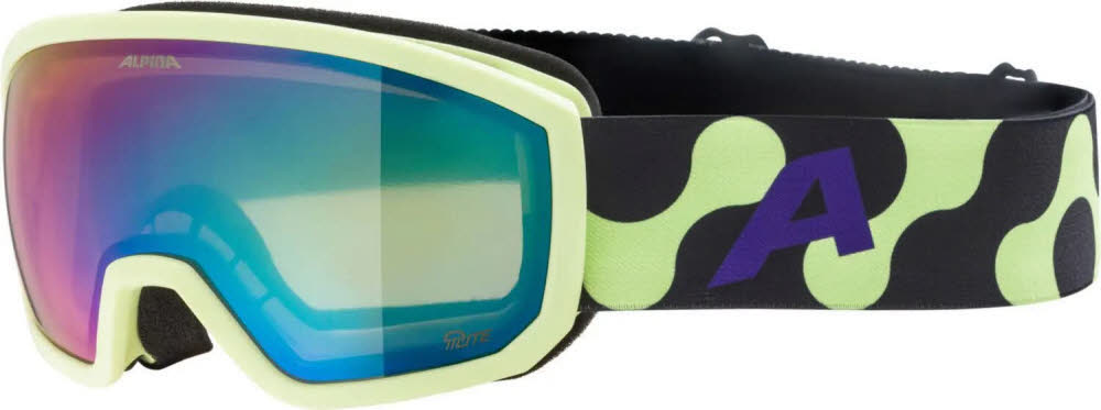 Alpina SCARABEO JR. Q-LITE Kinder Skibrille Snowboardbrille sunny-lime matt