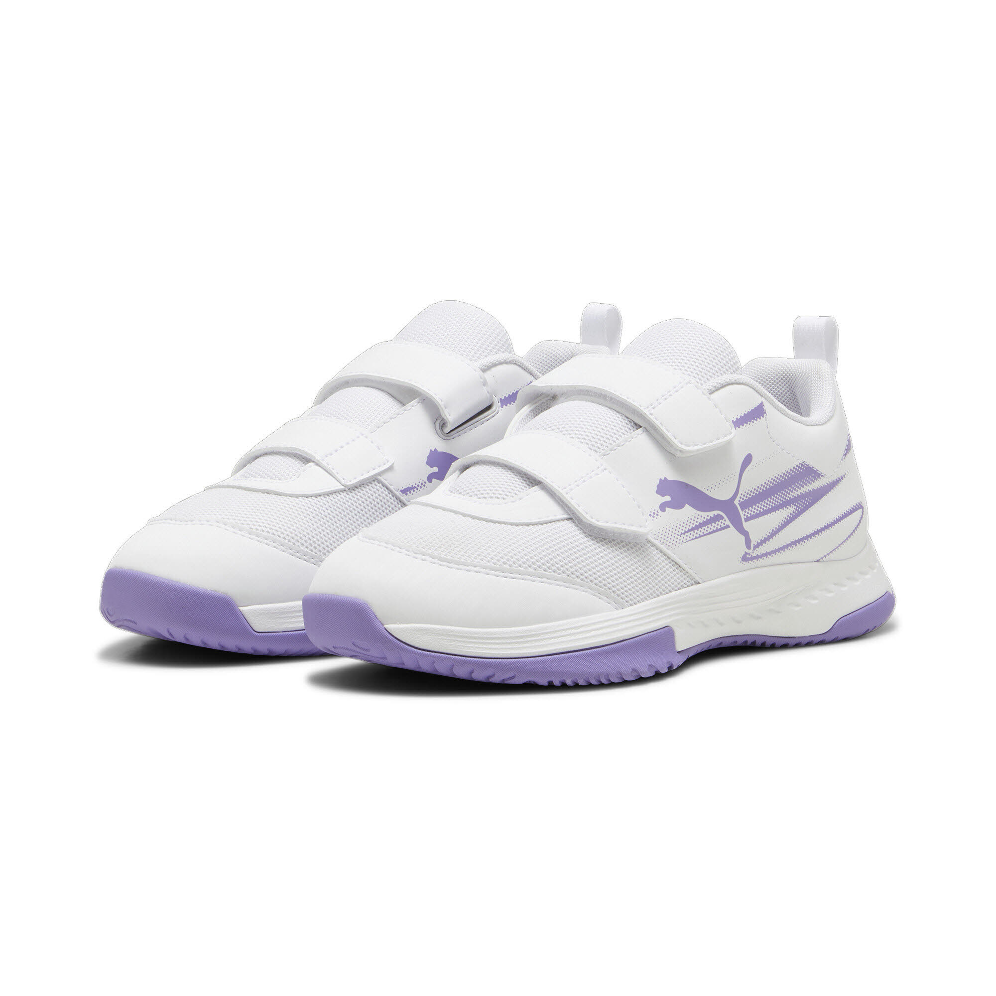 Puma Varion II V Jr Hallensportschuhe Teenager Mädchen weiß lila