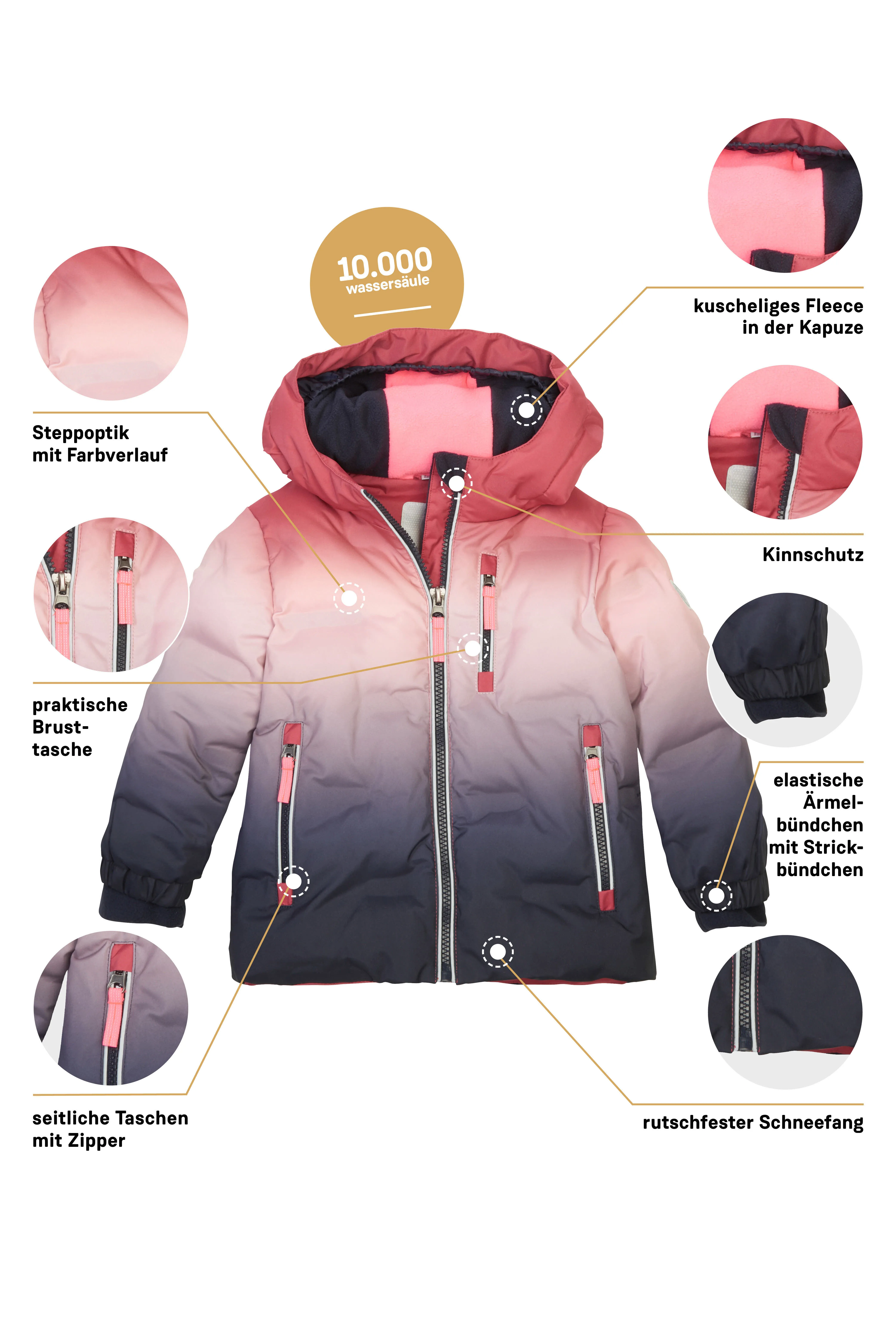 Killtec FisW 39 Skijacke Winterjacke Mädchen rosa lila