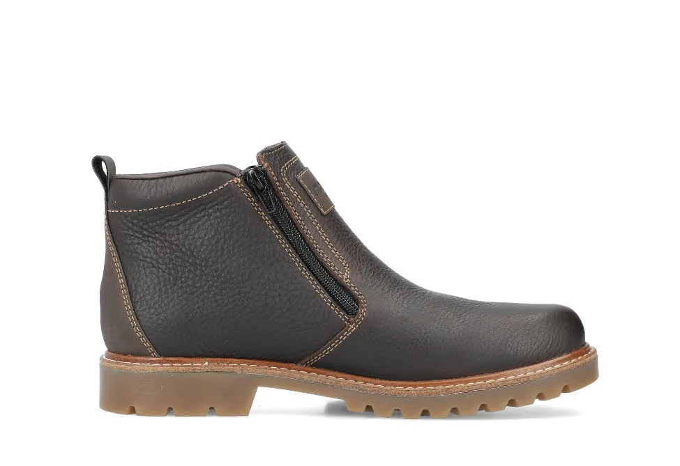 Rieker Herren Kurzstiefel Stiefelette Slipper schwarzbraun