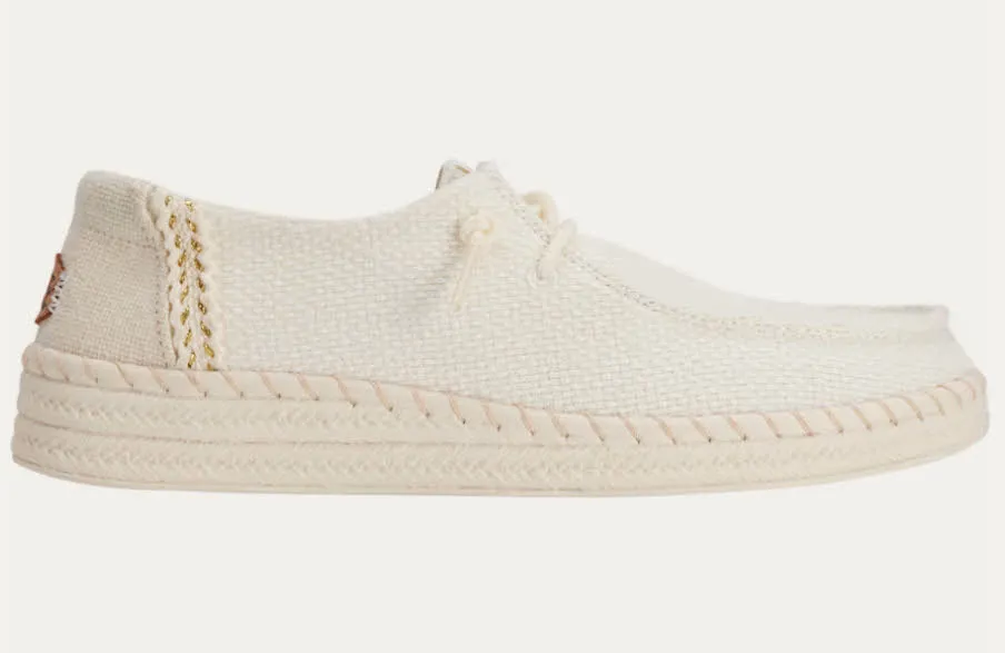 HEYDUDE Wendy Espadrille Woven Damen Halbschuhe weiß