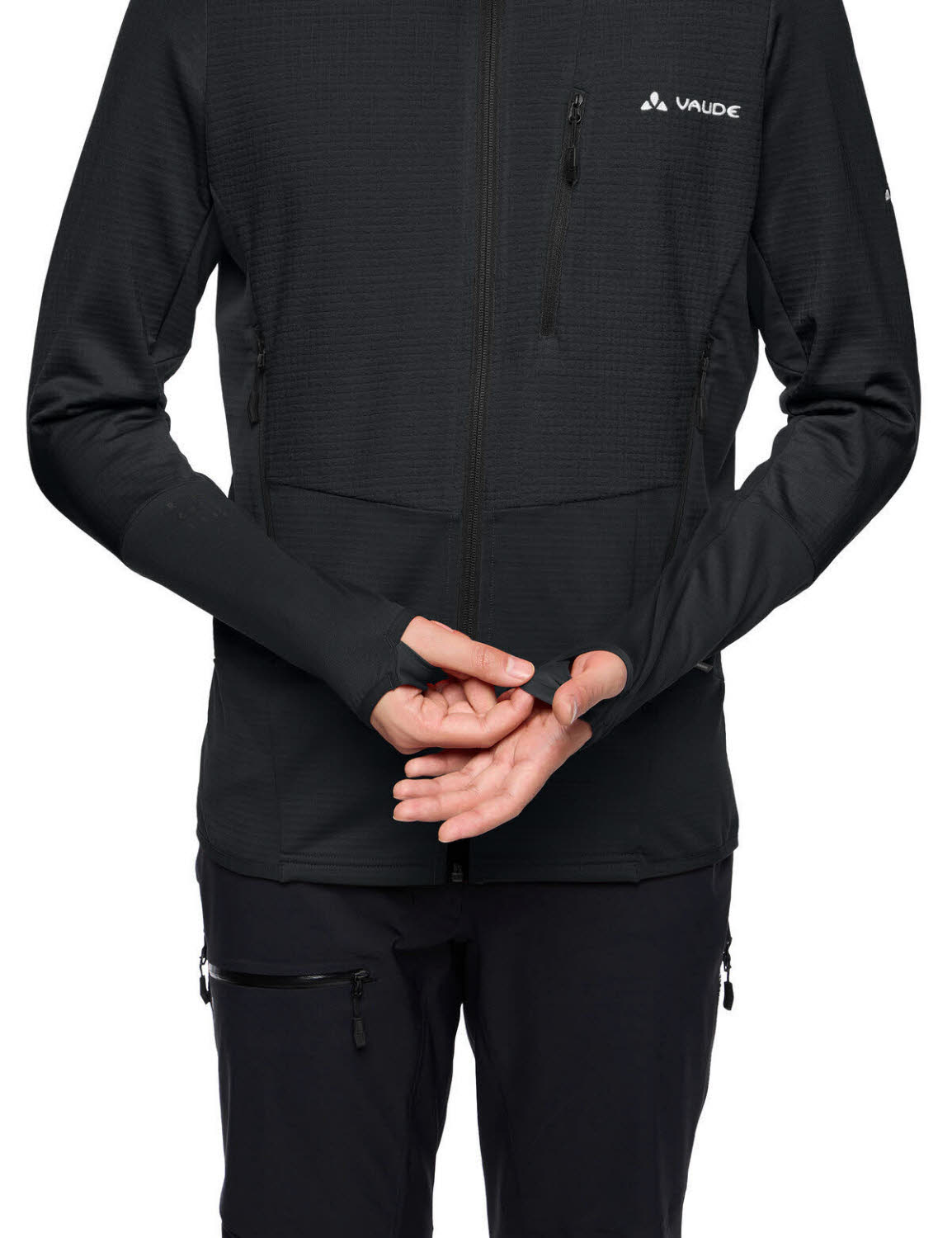 Vaude Monviso Hooded Grid Herren Fleecejacke Outdoorjacke phantom black