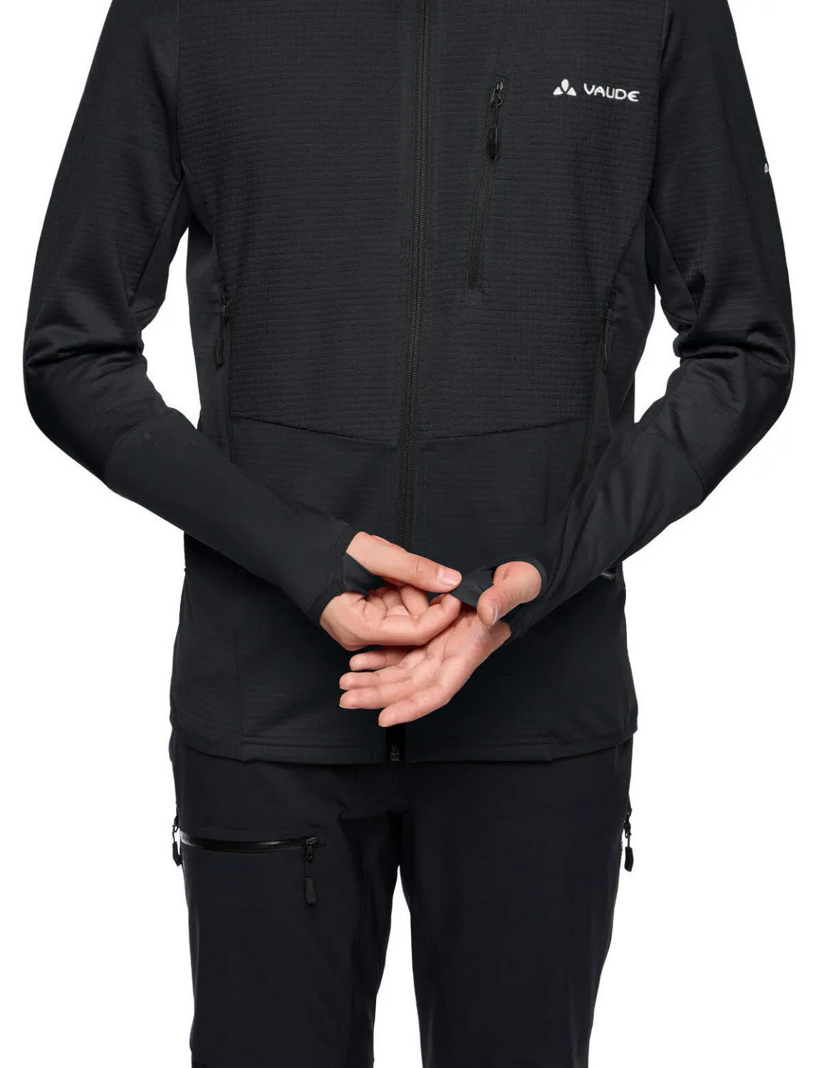 Vaude Monviso Hooded Grid Herren Fleecejacke Outdoorjacke phantom black