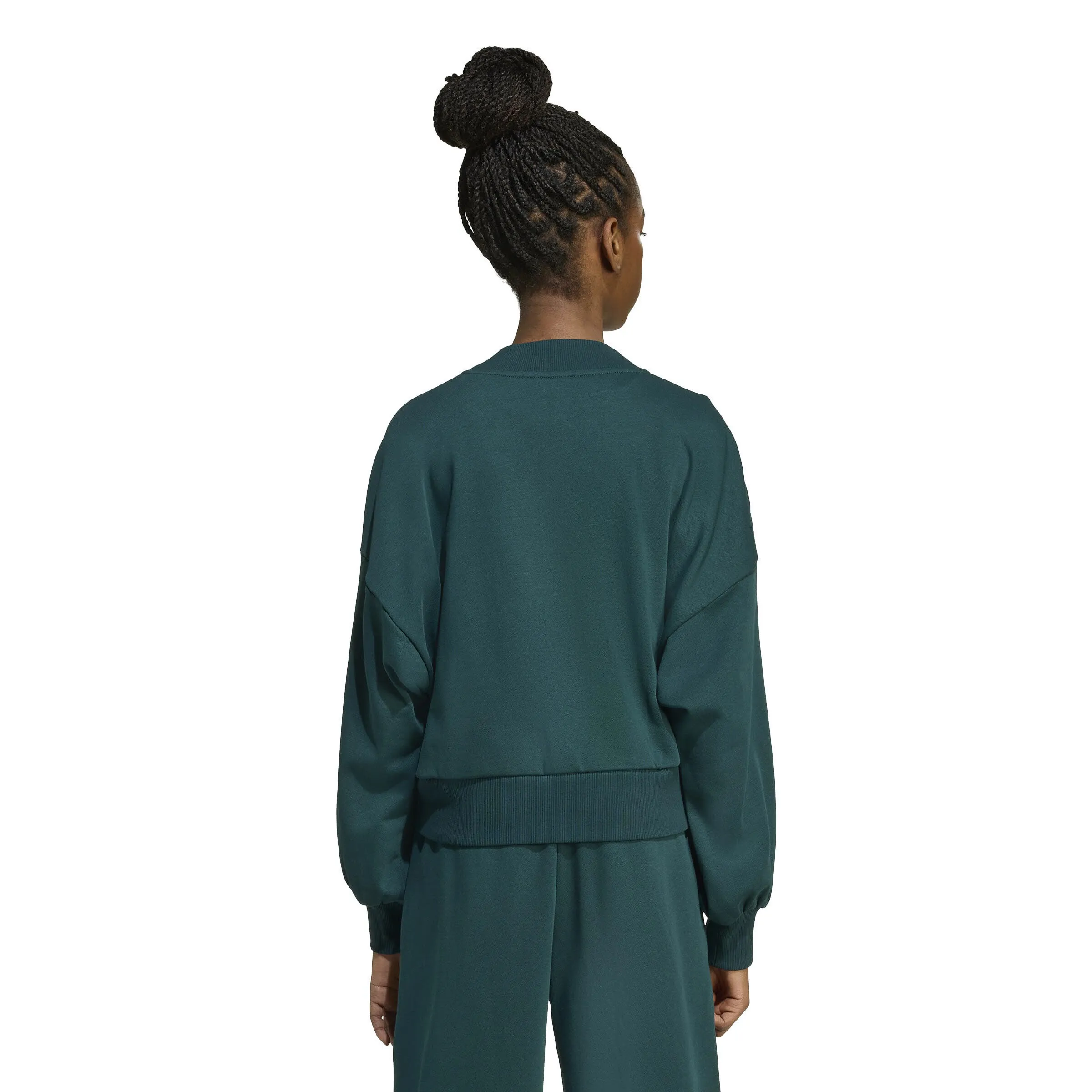 adidas Future Icons bauchfreies Mädchen Sweatshirt blau