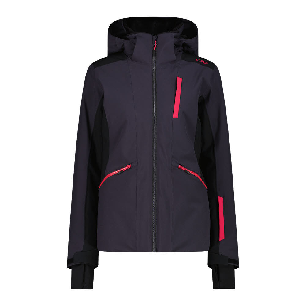 CMP WOMAN JACKET ZIP HOOD Damen Skijacke Winterjacke grau