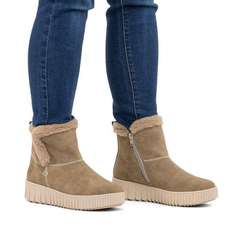 Rieker Damen Stiefelette Kurzstiefel steppe/fango