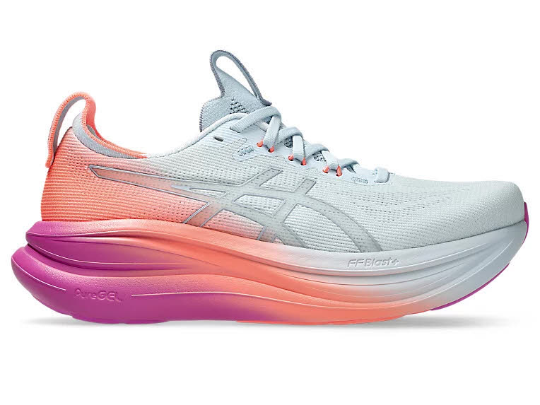 ASICS GEL-NIMBUS 28 SUNNY SIZZLE Damen Laufschuh | PureGEL™ Dämpfung für Langstrecke