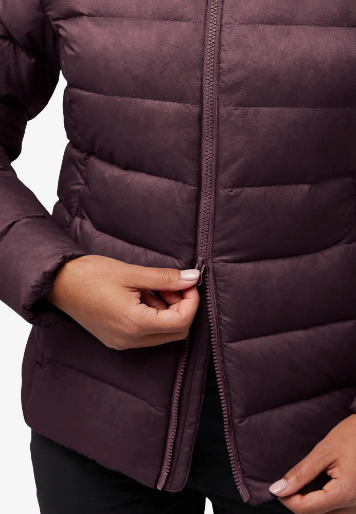 Jack Wolfskin NEBELHORN DOWN HOODY W RDS Damen Daunenjacke rot