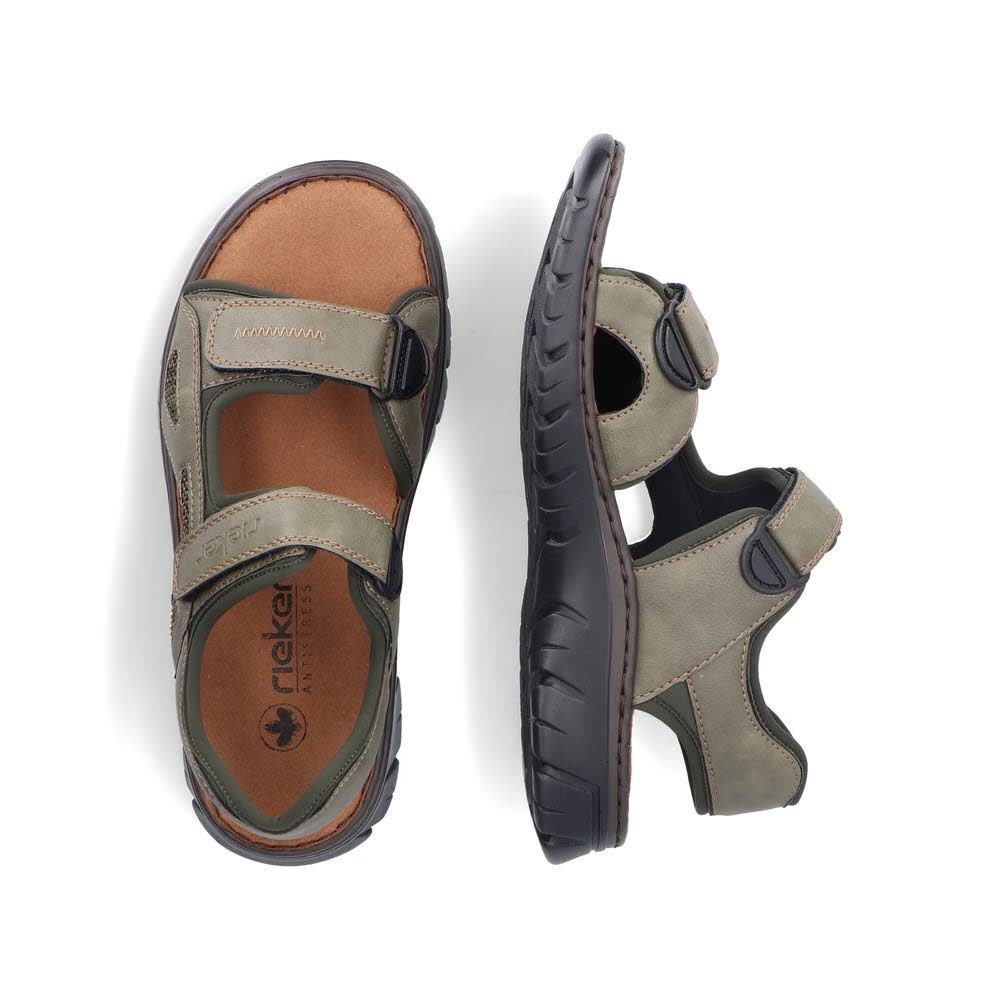 Rieker FSK Herren Sandalen Trekkingsandalen grün