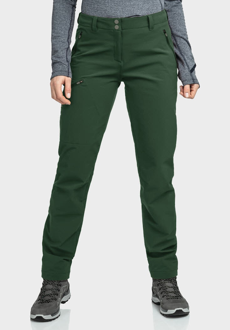 Schöffel Ascona Trekkinghose Wanderhose warm Damen grün