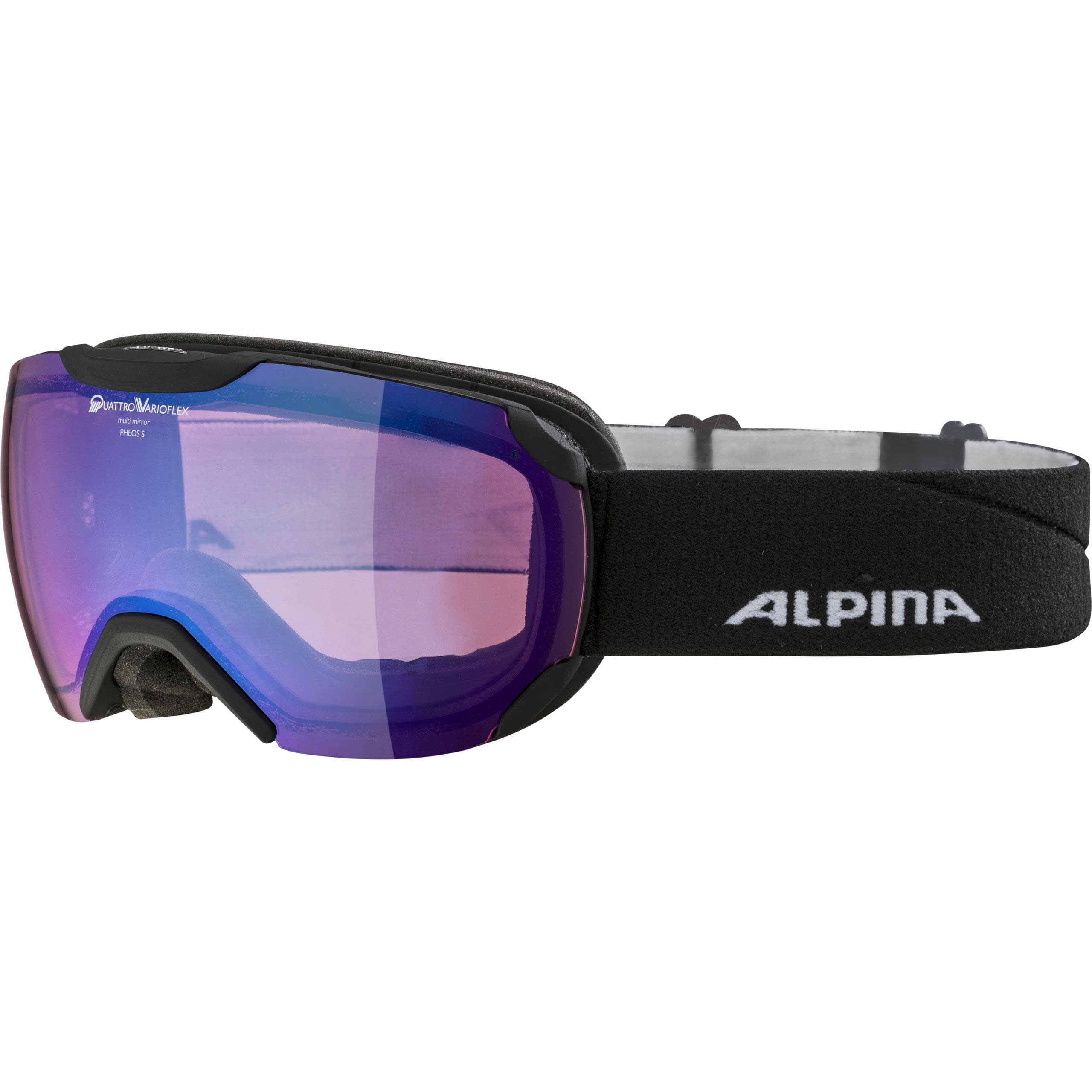 Alpina Pheos S QVM SPH Skibrille Snowboardbrille Wintersport black matt NEU
