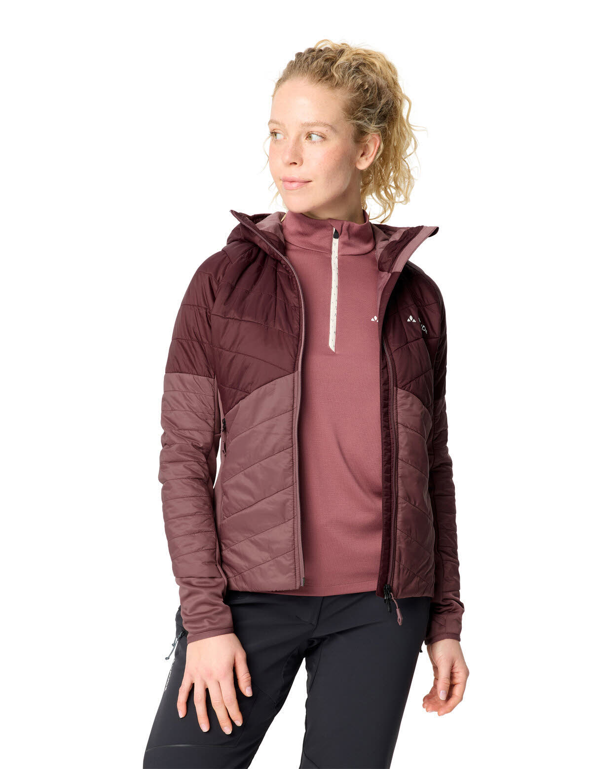 Vaude SESVENNA IV Damen Winterjacke Kapuzenjacke ruby dusk