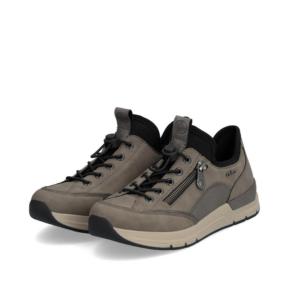 Rieker HWK Damen Halbschuhe Slipper Sneaker modisch grau