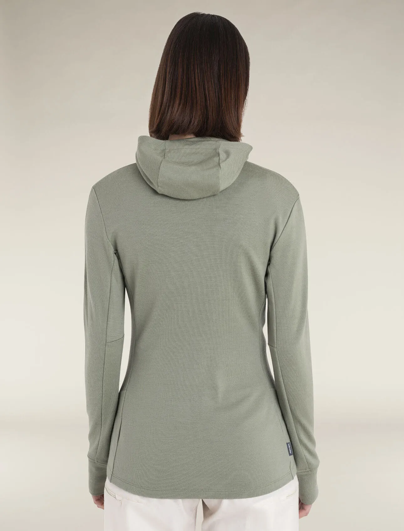 Icebreaker Merino 260 Quantum Zip-Hoodie Fleecejacke Damen olivgrün