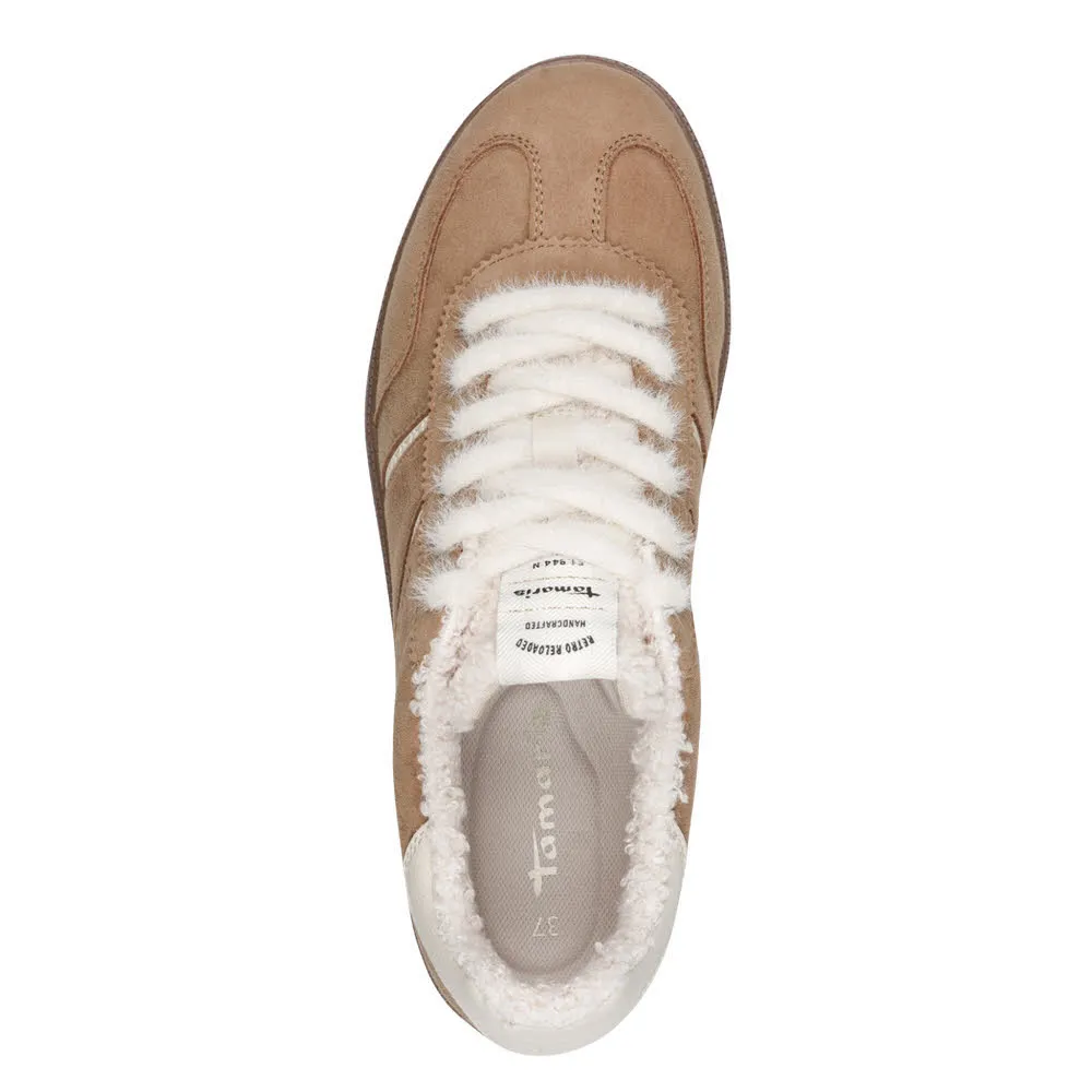 Tamaris Damen Sneaker Schnürer braun