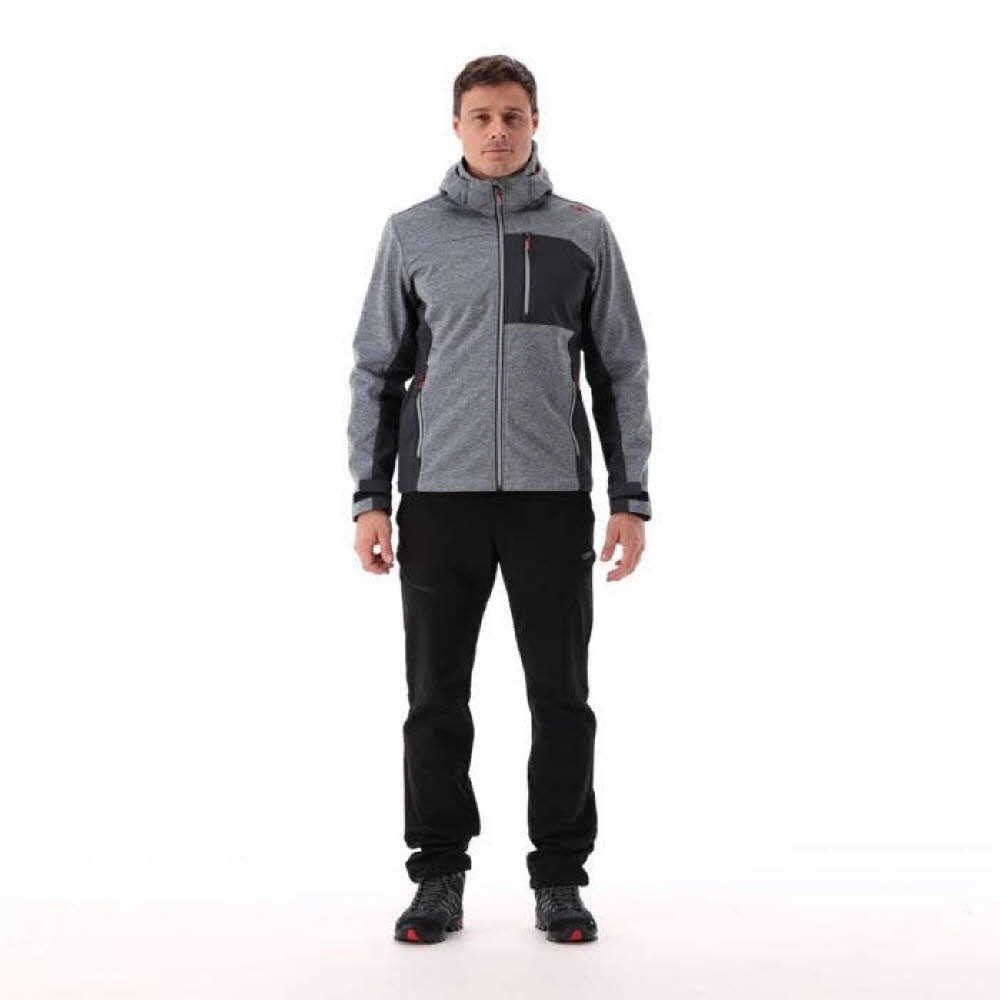 CMP MAN JACKET ZIP HOOD Outdoorjacke Herren grau
