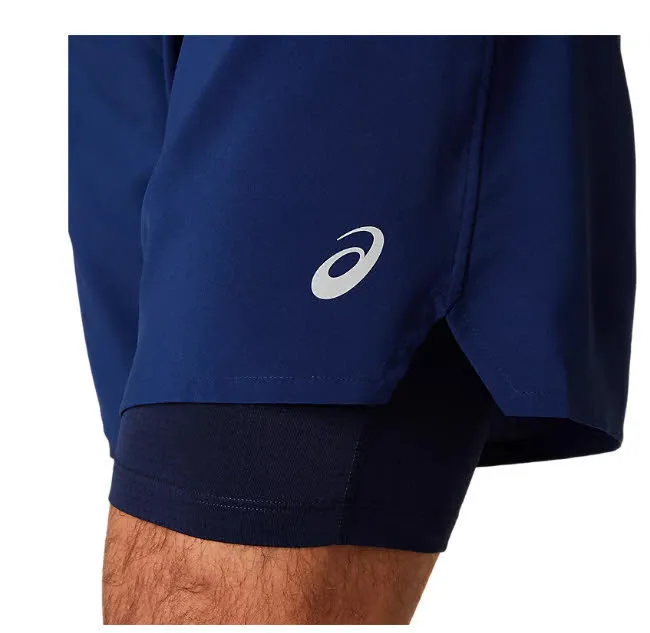 ASICS ROAD 2-N-1 7IN SHORT Laufshorts Herren dunkelblau