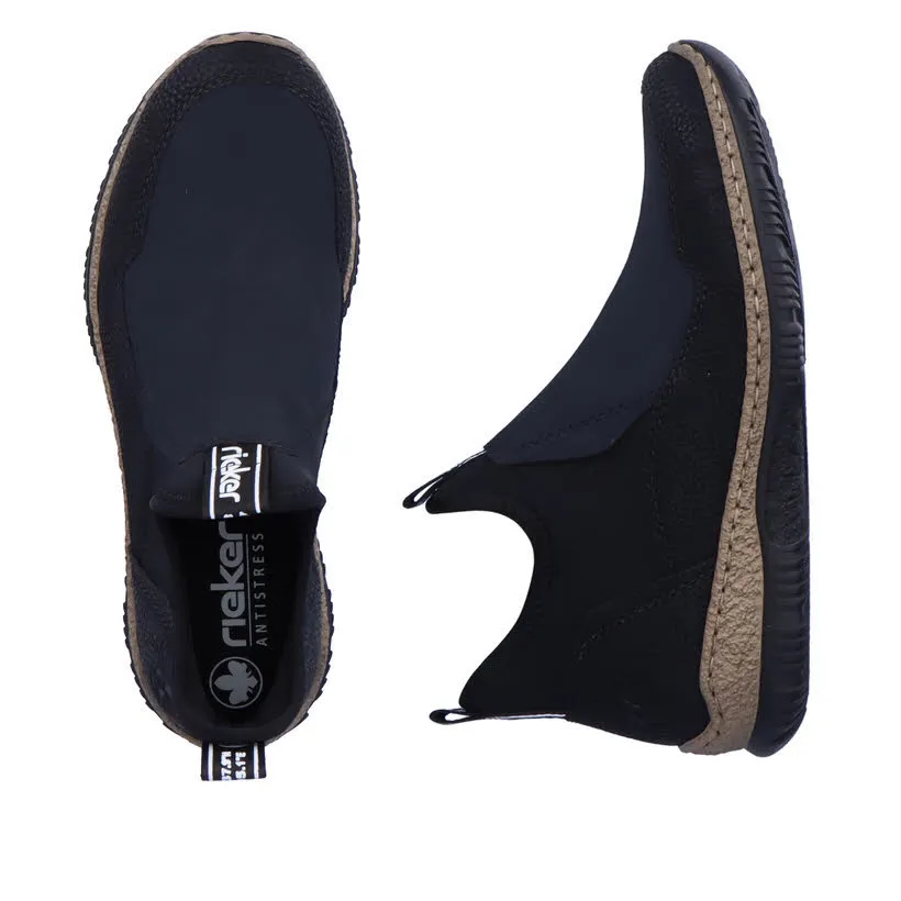 Rieker HWK Damen Stiefel Slipper Chelsea Boots schwarz