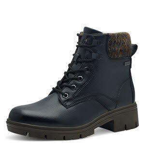 Jana Damen Boots Winterstiefelette Schnürer gefüttert dunkelblau