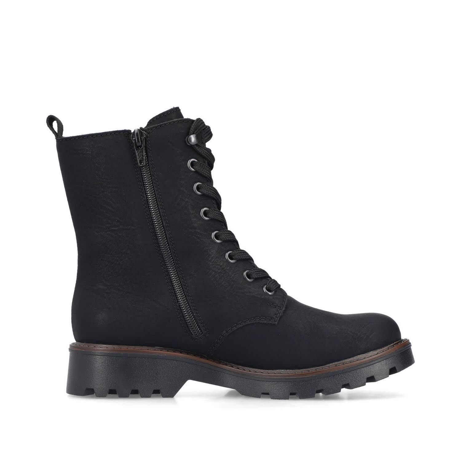 Rieker Biker Boots Damen Winterstiefel Modestiefel schwarz