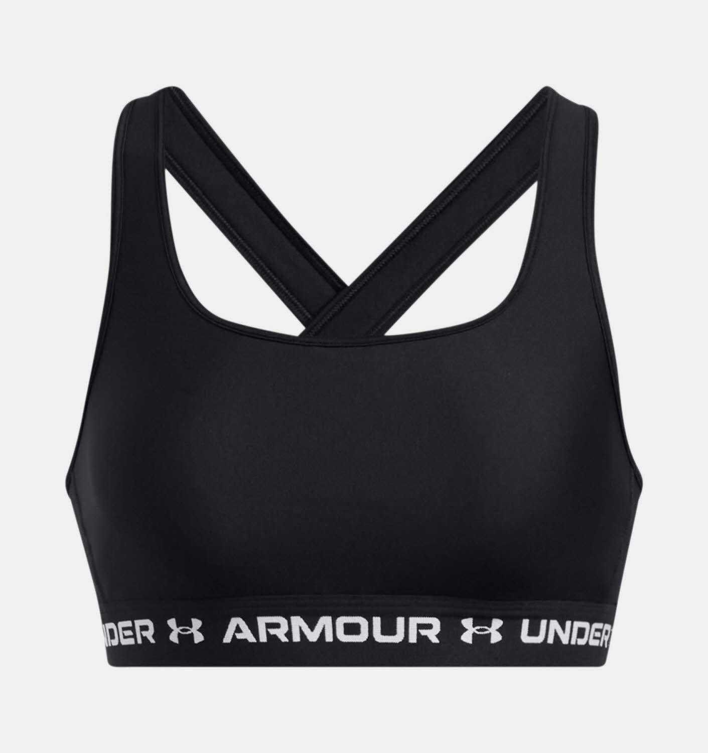Under Armour Crossback Mid Damen Sport-BH Bra schwarz